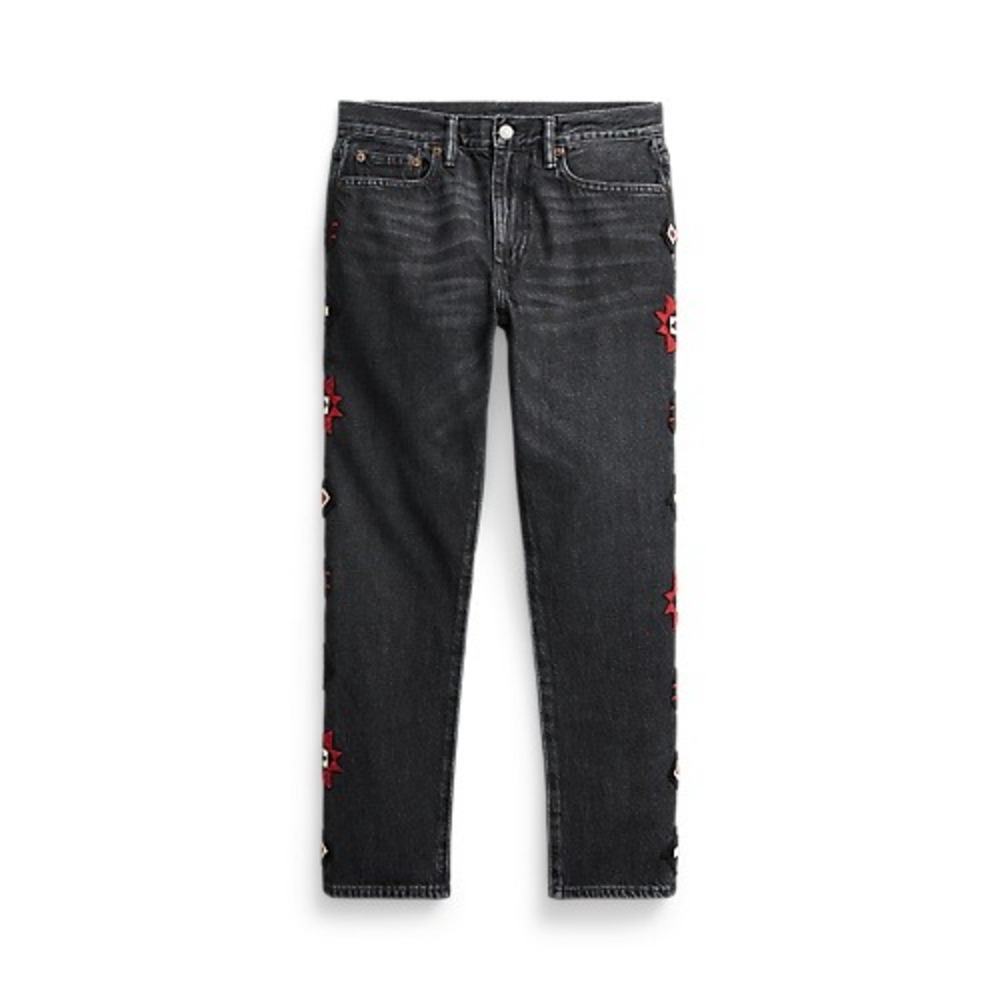 Polo Ralph Lauren Beaded Comer Avery BF Jeans Dark Wash Black Size 25 Artisanal
